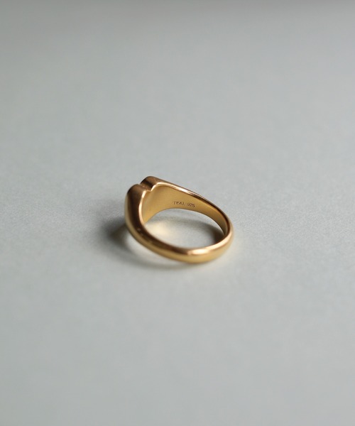 TEN. 指輪 リング 18KGP ハートシグネットリング レディース メンズ