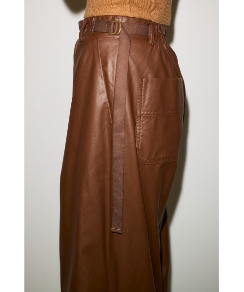 THROW by SLY スラックス パンツ F/LEATHER LOOSE FLIGHT PT
