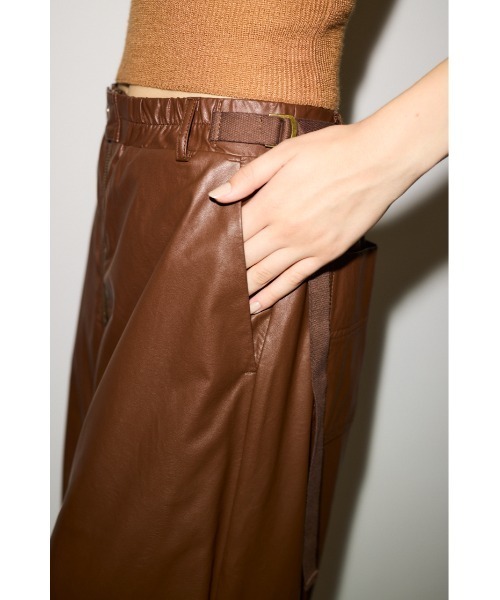 THROW by SLY スラックス パンツ F/LEATHER LOOSE FLIGHT PT