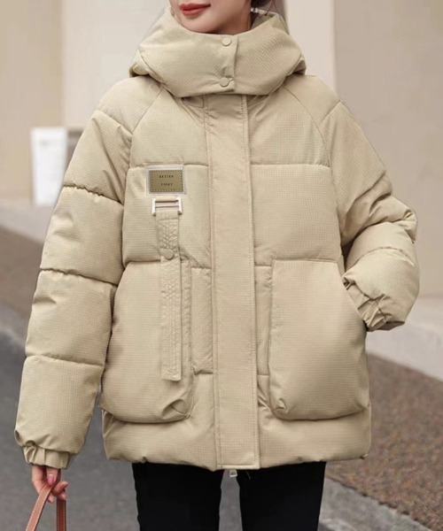 ダウンコート ダウンジャケット フェイクダウンジャケット中綿アウター防寒 レディース