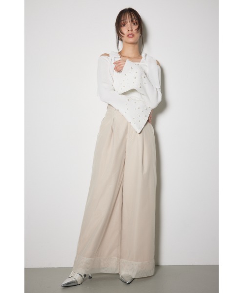 rienda（リエンダ） ニット セーター リボンオフショルダーニット