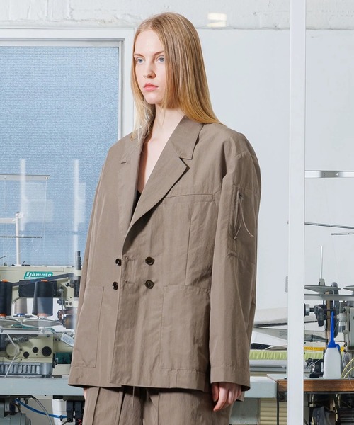 ジャケット・アウター VOAAOV supima cotton polyester long coat VOAAOV（ヴォアーブ） ジャケット テーラードジャケット SUPIMA COTTON