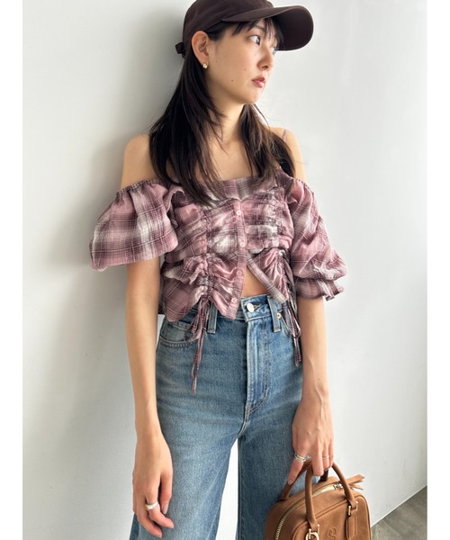 SNIDEL 25SS クロップドバリエブラウス クロップドバリエブラウス（シャツ/ブラウス）｜SNIDEL