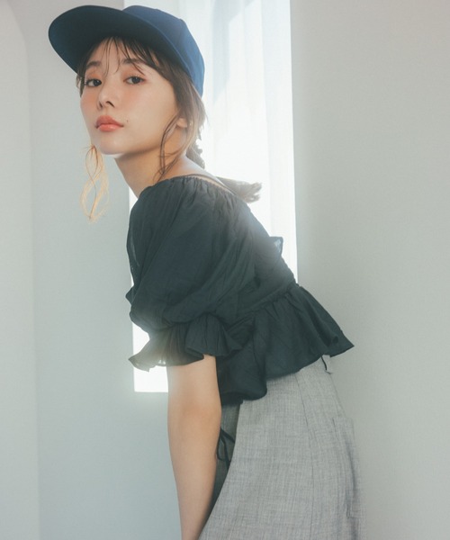 SNIDEL クロップドバリエブラウス SNIDEL｜クロップドバリエブラウス | Rakuten Fashion(楽天