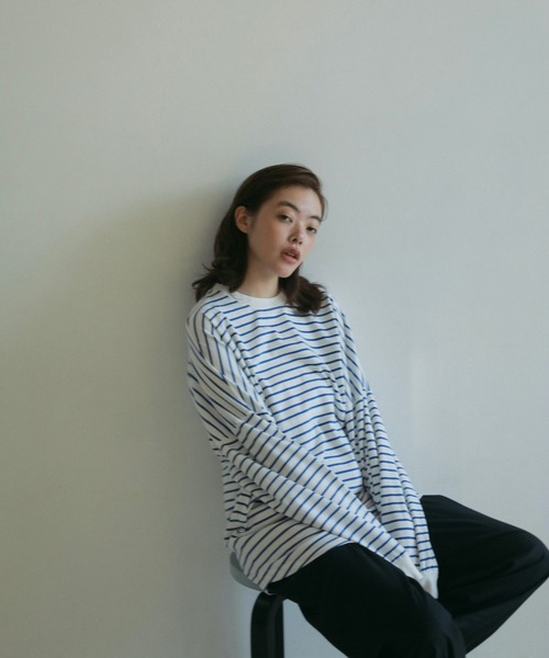 anuke tシャツ Pattern Big Long T-shirts レディース