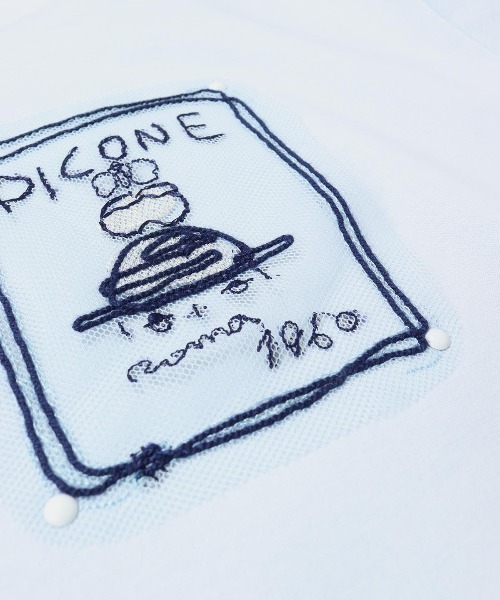 STUDIO PICONE（スタジオピッコーネ） tシャツ UV速乾チュール刺繍プル