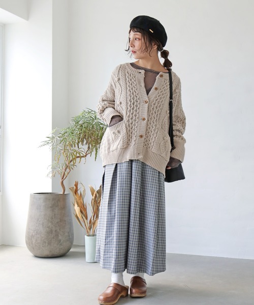 「Crisp」 ニットカーディガン FREE ブルー レディース_画像9