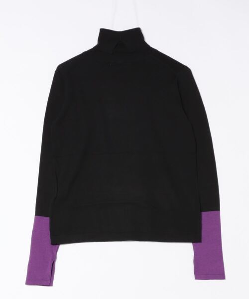 「INED CLARO」 タートルネックニット フリー パープル レディース_画像2