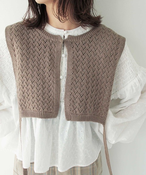 「Crisp」 ニットベスト FREE アイボリー レディース_画像5