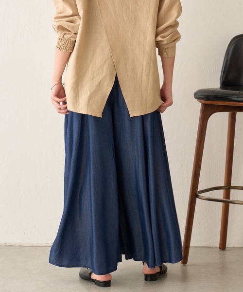 Jena espace merveilleux パンツ テンセルフレアスカーチョ