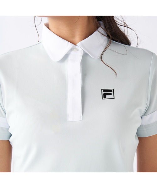 ポロシャツ ポロ FILA GOLF/フィラ ゴルフ ゴルフウェア ブランド ロゴ UVカット 吸汗速乾 エコ 切替 ハーフボタンダウン 半袖 シャツ FILA GOLF ポロシャツ ポロ GOLF/フィラ ゴルフ ゴルフウェア