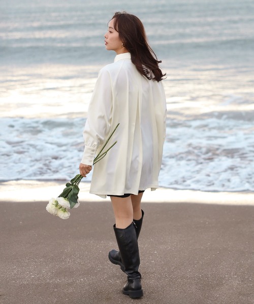 ほぼ新品 ビアズリー ヨークシャーリングブラウス ブラック チュニック ENC ブラウス シャツ asymmetry fly yoke shirt / アシンメトリー