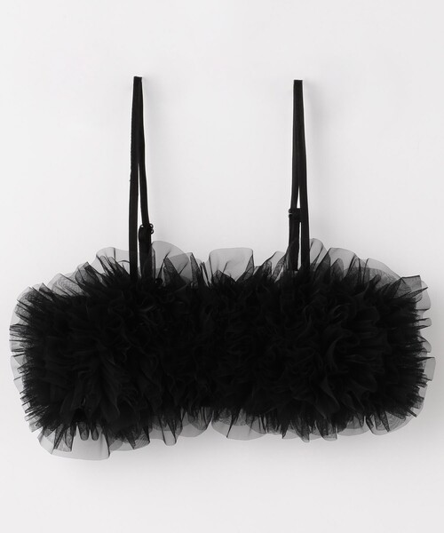 激安単価で VIVIANO キャミソール VIVIANO/ヴィヴィアーノ Tulle Ruffle トップス