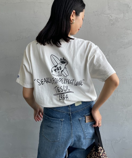tシャツ 「THE ENDLESS SUMMER/エンドレスサマー」 別注 手書き風ロゴ BUHIバックプリント カットオフTシャツ レディース THE ENDLESS SUMMER/エンドレスサマー] 別注 BUHI ワンポイント