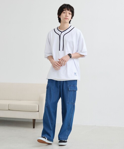 coen（コーエン） tシャツ USAコットンベースボールTシャツ メンズ
