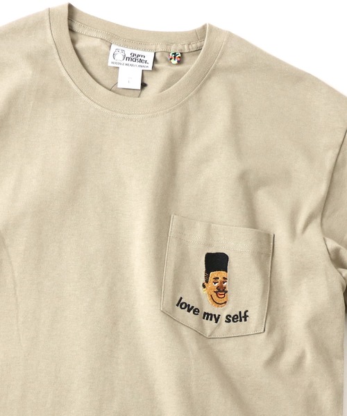 tシャツ 7.4oz love my self刺繍ポケットTee メンズ レディース | gym master | 14