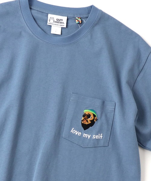 tシャツ 7.4oz love my self刺繍ポケットTee メンズ レディース | gym master | 15
