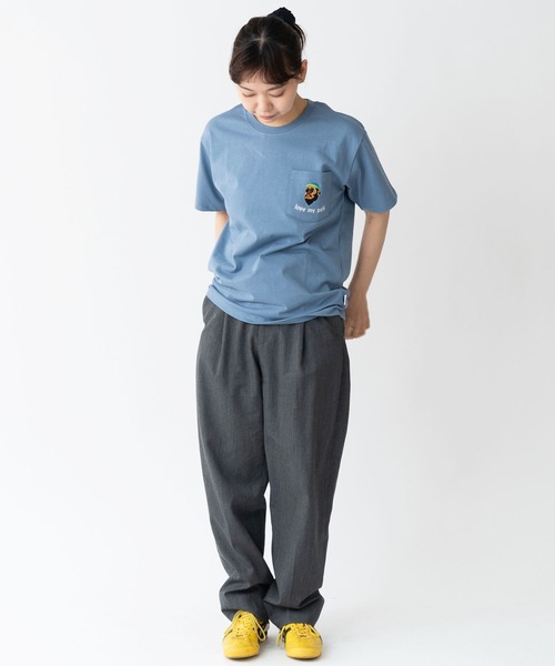 tシャツ 7.4oz love my self刺繍ポケットTee メンズ レディース | gym master | 07