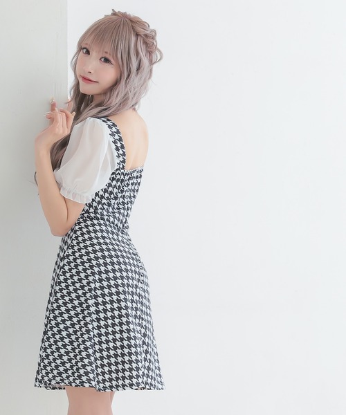 myMinette（マイミネット） ワンピース 半袖 キャバドレス ミニ フレア
