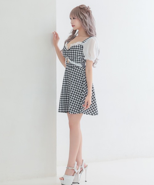 myMinette（マイミネット） ワンピース 半袖 キャバドレス ミニ フレア