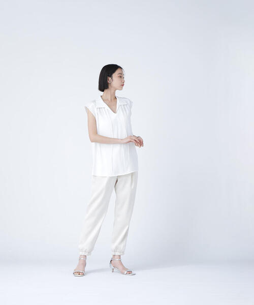 ブラウス シャツ ナローリボンスキッパーブラウス レディース NATURAL BEAUTY BASIC ブラウス シャツ ナローリボンスキッパー
