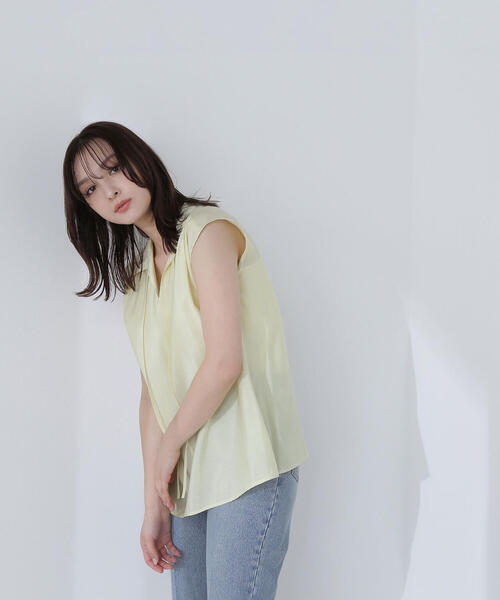 NATURAL BEAUTY BASIC ブラウス シャツ ナローリボンスキッパー