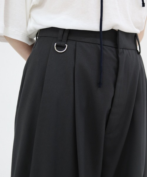 lit ワイドパンツ スラックス パンツ D Ring Tuck Pants レディース