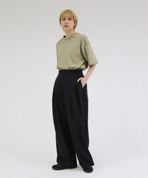 パンツ jentlouis Ring Slacks lit ワイドパンツ スラックス パンツ D Ring Tuck Pants レディース