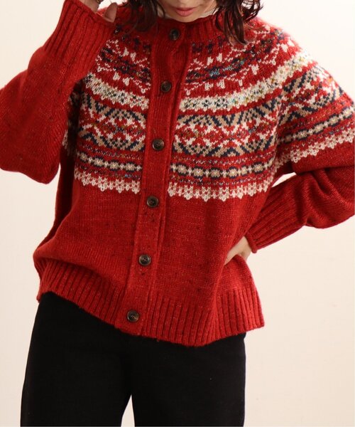 「RAY CASSIN」 ニットカーディガン FREE チャコールグレー レディース_画像3