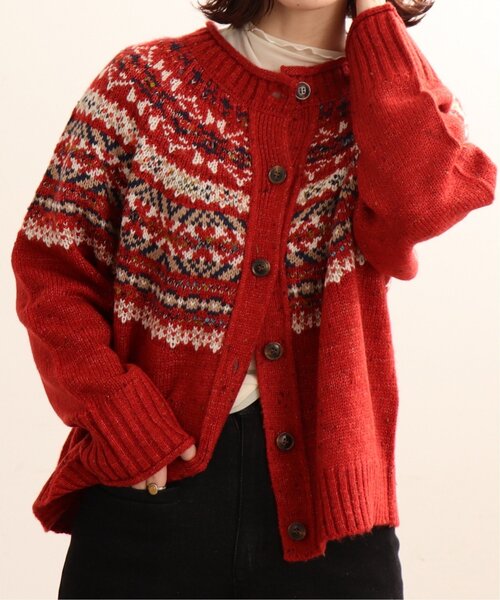 「RAY CASSIN」 ニットカーディガン FREE チャコールグレー レディース_画像4