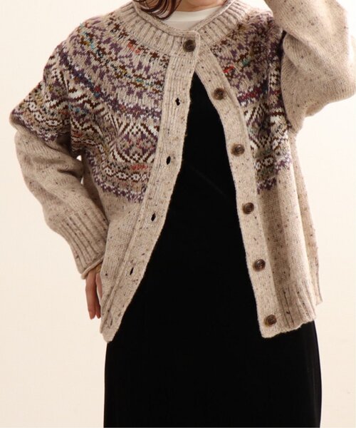 「RAY CASSIN」 ニットカーディガン FREE チャコールグレー レディース_画像8