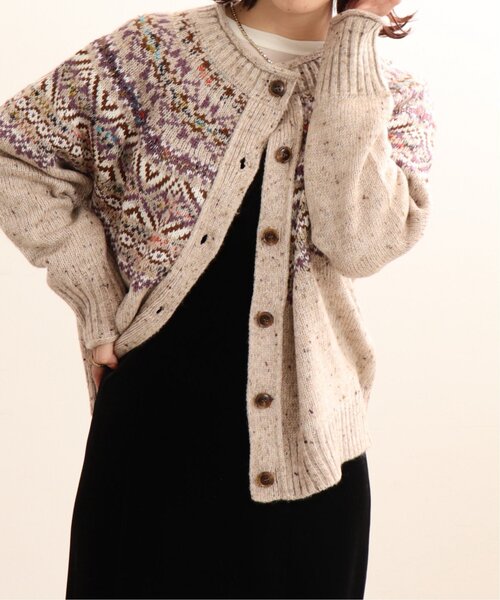 「RAY CASSIN」 ニットカーディガン FREE チャコールグレー レディース_画像9