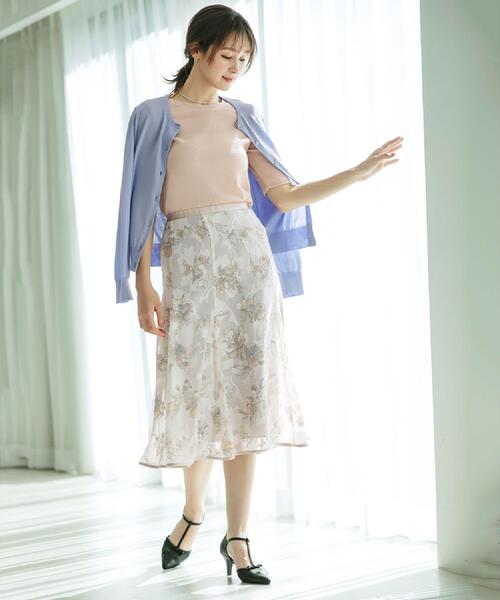 index tシャツ ラメリブクルーネックトップス「洗濯機洗い可