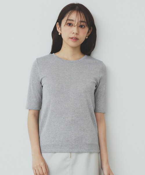 リブTシャツ index tシャツ 「7色展開/XS-LLサイズ」ボートネックリブ