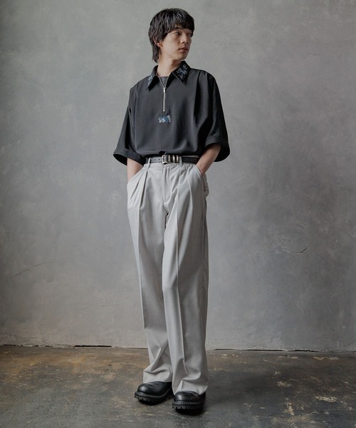 HARE シャツ 「一部カラーSET UP対応」DABOハーフZIPシシュウ