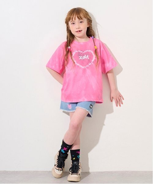 X-girl Stages パンツ ダメージ加工ショートパンツ キッズ 子供
