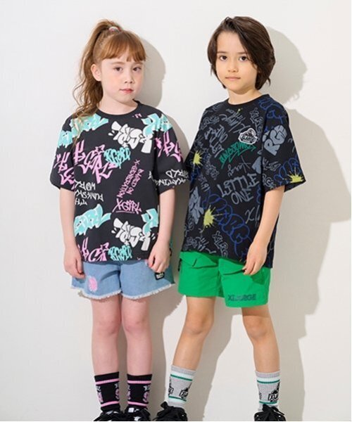 X-girl Stages パンツ ダメージ加工ショートパンツ キッズ 子供