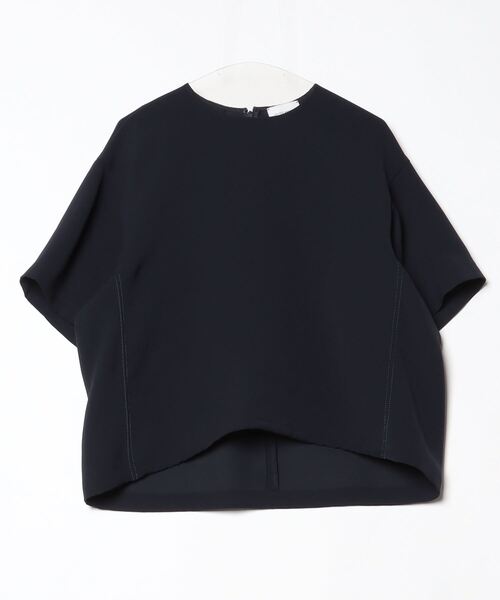 「UNITED ARROWS」 半袖ブラウス 38 ネイビー レディース