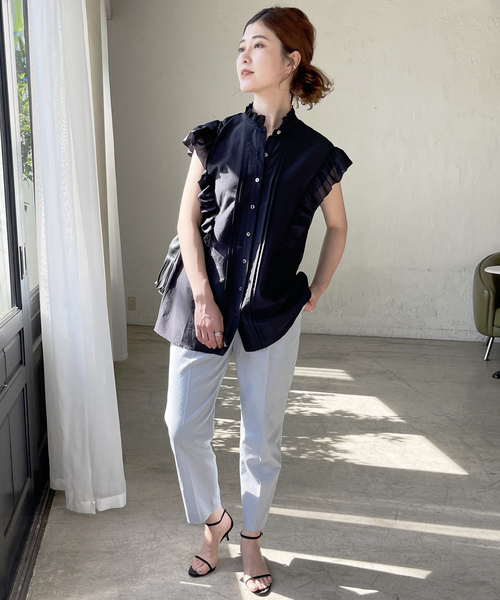 「Spick & Span」 ノースリーブブラウス FREE ブラック レディース Spick＆Span 「Spick & Span」 ノースリーブブラウス FREE