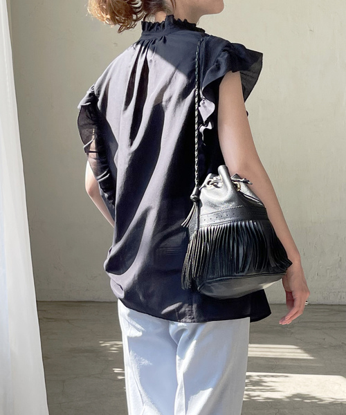 「Spick & Span」 ノースリーブブラウス FREE ブラック レディース Spick＆Span 「Spick & Span」 ノースリーブブラウス FREE