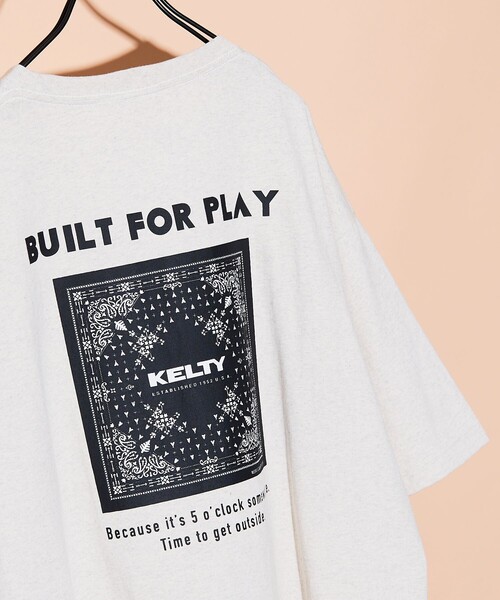 「FREAK'S STORE」 「KELTY」半袖Tシャツ LARGE ホワイト メンズ
