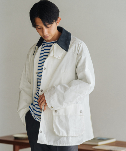 Barbour / ジャケット/36/コットン/WHT/1501137 Barbour（バブアー） ジップアップブルゾン 36 カーキ メンズ