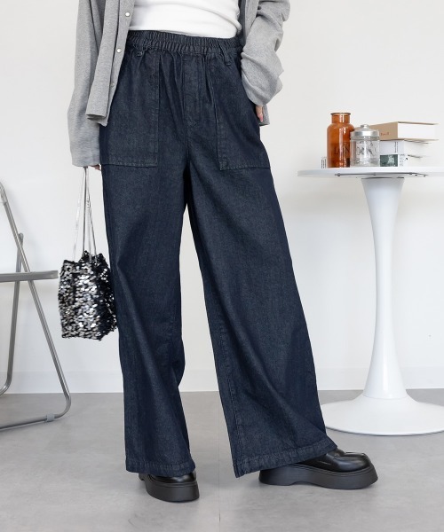 RCD ワイドパンツ ジーンズ デニム デニムパンツ ハイウエスト