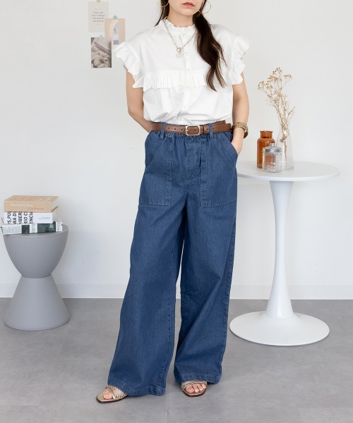 RCD ワイドパンツ ジーンズ デニム デニムパンツ ハイウエスト