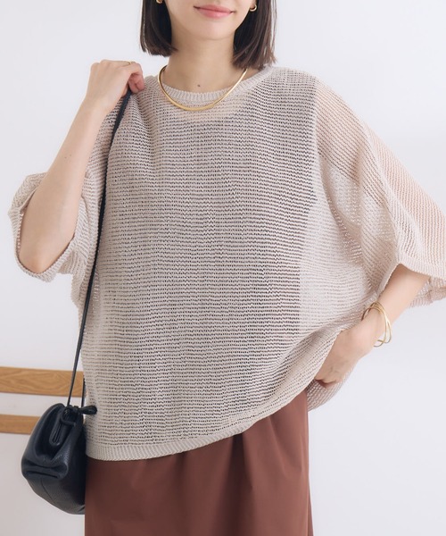 ニット セーター 「KATHARINE ROSS」7Gギマコットンドルマンプルオーバー レディース KATHARINE ROSS ニット セーター 「KATHARINE ROSS」7Gギマ
