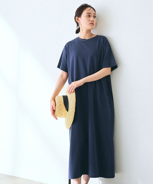 CROSS FUNCTION ワンピース 「汗染み防止」バックスリット