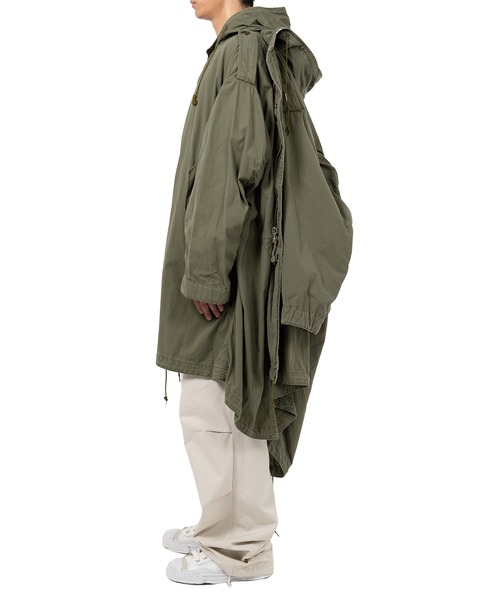メゾンミハラヤスヒロ　フリースライニング フード付きモッズコート Maison MIHARA YASUHIRO / メゾン ミハラヤスヒロ】”Docking Coat