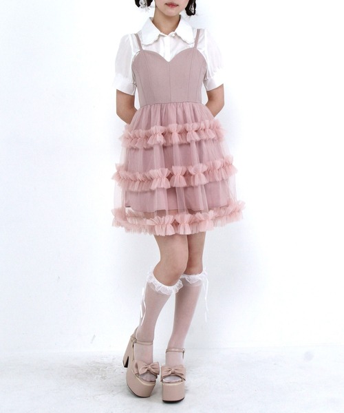 DearMyLoveRose（ディアマイラブローズ） ワンピース チュールフリル