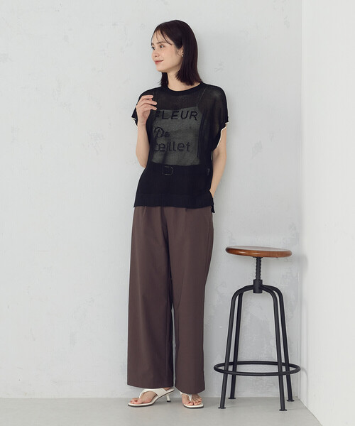 新品タグ付き　【ウォッシャブル】 ベスト COMME CA ISM ニット セーター 「ウォッシャブル」ロゴメッシュ