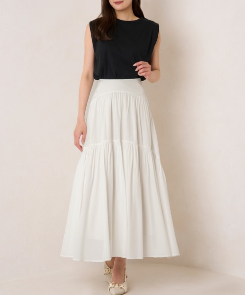 Her lip to 「Her to」 ロングスカート M オフホワイト レディース  